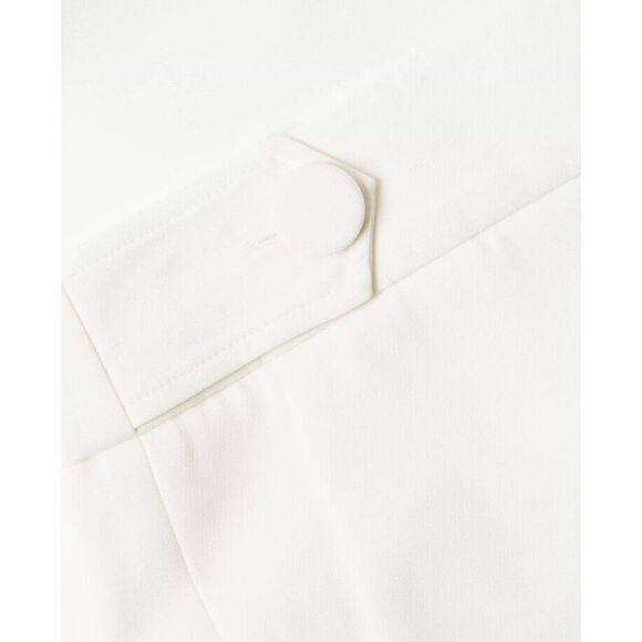 MILLY Aria Cady Sz 6 Button Tab Shorts Ivory Ecru White - Picture 10 of 16